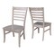 International Concepts Set of 2 Cosmo Chairs, Washed Finish, Washed Gray Taupe C09-310P - alternate 8